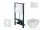 Kielle Genesis New falra szerelhető WC szett, Kielle OUDEE rimless WC softclose ülőkével, Gemini New II fényes fehér/króm nyomólappal, fehér 30528SS04