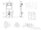 Kielle Genesis New falra szerelhető WC szett, Kielle OUDEE rimless WC softclose ülőkével, Gemini New II fényes fehér/króm nyomólappal, fehér 30528SS04