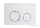 Kielle Genesis New falra szerelhető WC szett, Kielle OUDEE rimless WC softclose ülőkével, Gemini New II fényes fehér/króm nyomólappal, fehér 30528SS04