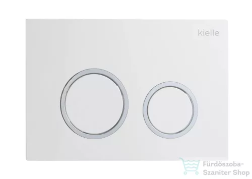 Kielle Genesis New falra szerelhető WC szett, Kielle OUDEE rimless WC softclose ülőkével, Gemini New II fényes fehér/króm nyomólappal, fehér 30528SS04