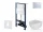 Kielle Genesis New falra szerelhető WC szett, Kielle OUDEE rimless WC softclose ülőkével, Gemini New II fényes króm nyomólappal, fehér 30528SS05