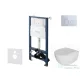Kielle Genesis New falra szerelhető WC szett, Kielle OUDEE rimless WC softclose ülőkével, Gemini New II fényes króm nyomólappal, fehér 30528SS05