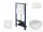 Kielle Genesis New falra szerelhető WC szett, Kielle OUDEE rimless WC softclose ülőkével, Gemini New III fehér nyomólappal, fehér 30528SS07