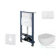 Kielle Genesis New falra szerelhető WC szett, Kielle OUDEE rimless WC softclose ülőkével, Gemini New III fehér nyomólappal, fehér 30528SS07