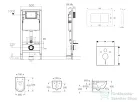 Kielle Genesis New falra szerelhető WC szett, Kielle OUDEE rimless WC softclose ülőkével, Gemini New III fehér nyomólappal, fehér 30528SS07