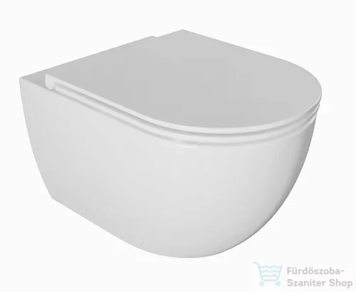 Kielle Genesis New falra szerelhető WC szett, Kielle OUDEE rimless WC softclose ülőkével, Gemini New III fehér nyomólappal, fehér 30528SS07