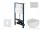 Kielle Genesis New falra szerelhető WC szett, Kielle OUDEE rimless WC softclose ülőkével, Gemini New III fényes króm nyomólappal, fehér 30528SS08