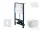 Kielle Genesis New falra szerelhető WC szett, Kielle GAIA rimless WC softclose ülőkével, Gemini New I fényes fehér nyomólappal, fehér 30528SS10