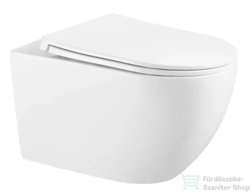 Kielle Genesis New falra szerelhető WC szett, Kielle GAIA rimless WC softclose ülőkével, Gemini New I fényes fehér nyomólappal, fehér 30528SS10