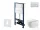 Kielle Genesis New falra szerelhető WC szett, Kielle GAIA rimless WC softclose ülőkével, Gemini New I fényes króm nyomólappal, fehér 30528SS11