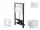 Kielle Genesis New falra szerelhető WC szett, Kielle GAIA rimless WC softclose ülőkével, Gemini New II fényes fehér/króm nyomólappal, fehér 30528SS13