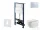 Kielle Genesis New falra szerelhető WC szett, Kielle GAIA rimless WC softclose ülőkével, Gemini New II fényes króm nyomólappal, fehér 30528SS14