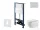 Kielle Genesis New falra szerelhető WC szett, Kielle GAIA rimless WC softclose ülőkével, Gemini New III fényes króm nyomólappal, fehér 30528SS17