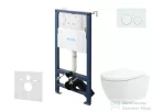 Kielle Genesis New falra szerelhető WC szett, Kielle Oudee vortex rimless+ WC softclose ülőkével, Gemini New I fényes fehér nyomólappal, fehér 30528SS19