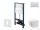 Kielle Genesis New falra szerelhető WC szett, Kielle GAIA rimless WC softclose ülőkével, Gemini New I fényes króm nyomólappal, fehér 30528SS83