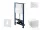 Kielle Genesis New falra szerelhető WC szett, Kielle GAIA rimless WC softclose ülőkével, Gemini New II fényes fehér/króm nyomólappal, fehér 30528SS85
