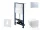 Kielle Genesis New falra szerelhető WC szett, Kielle GAIA rimless WC softclose ülőkével, Gemini New II fényes króm nyomólappal, fehér 30528SS86