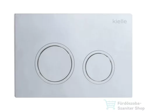 Kielle Genesis New falra szerelhető WC szett, Kielle GAIA rimless WC softclose ülőkével, Gemini New II fényes króm nyomólappal, fehér 30528SS86