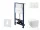 Kielle Genesis New falra szerelhető WC szett, Kielle GAIA rimless WC softclose ülőkével, Gemini New III fényes fehér nyomólappal, fehér 30528SS88