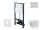 Kielle Genesis New falra szerelhető WC szett, Kielle GAIA rimless WC softclose ülőkével, Gemini New III fényes króm nyomólappal, fehér 30528SS89