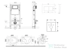 Kielle Genesis New falra szerelhető WC szett, Kielle GAIA rimless WC softclose ülőkével, Gemini New III matt fekete nyomólappal, fehér 30528SS90