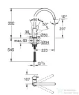 Grohe Quickfix START EDGE 1 funkciós mosogató csaptelep,króm 30529001