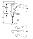 Grohe Quickfix START 1 funkciós mosogató csaptelep,matt fekete 305302432