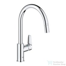   Grohe Quickfix START EDGE kihúzható fejes,1 funkciós mosogató csaptelep,króm 30550000