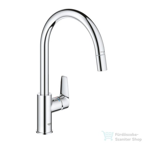 Grohe Quickfix START EDGE kihúzható fejes,1 funkciós mosogató csaptelep,króm 30550000