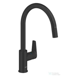   Grohe QuickFix START Edge kihúzható fejes, 1 funkciós mosogató csaptelep, matt fekete 305502430