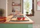 Grohe QuickFix START Edge kihúzható fejes, 1 funkciós mosogató csaptelep, matt fekete 305502430