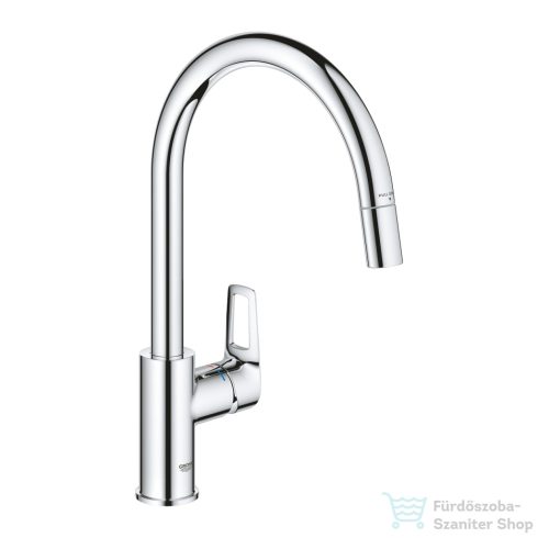 Grohe Quickfix START LOOP kihúzható fejes,1 funkciós mosogató csaptelep,króm 30556000