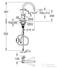 Grohe QuickFix START LOOP kihúzható fejes, 1 funkciós mosogató csaptelep, króm 30556000