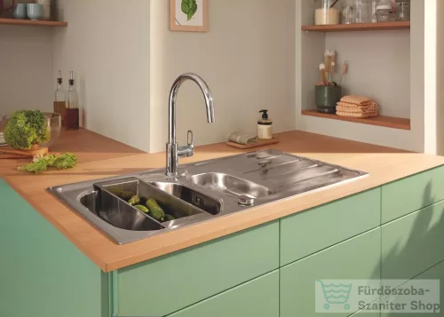 Grohe QuickFix START LOOP kihúzható fejes, 1 funkciós mosogató csaptelep, króm 30556000