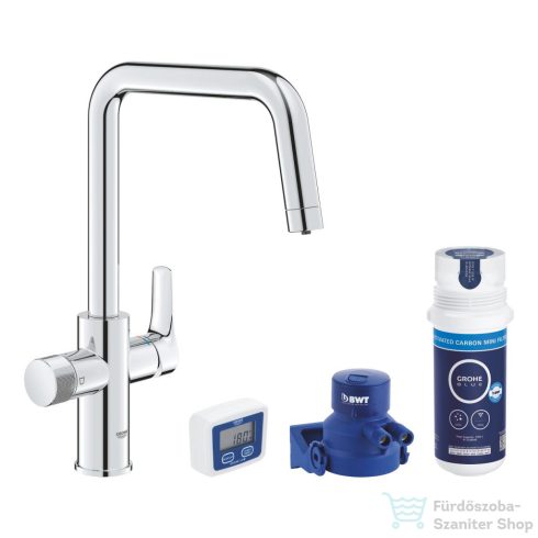 Grohe BLUE Pure Start mosogató csaptelep kezdőkészlet aktív-szénszűrővel,Króm 30596000