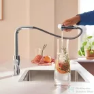 Grohe BLUE Pure Minta Filter kihúzható fejes mosogató csaptelep,króm 30601000