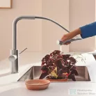 Grohe BLUE Pure Minta Filter kihúzható fejes mosogató csaptelep,Supersteel 30601DC0