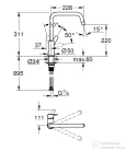 Grohe Quickfix START 1 funkciós ablak elé szerelhető mosogató csaptelep,króm 30630000