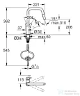 Grohe QuickFix START kihúzható fejes,2 funkciós mosogató csaptelep,Supersteel 30631DC0