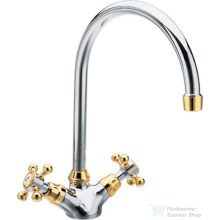   Sapho REITANO ANTEA Mosogató-csaptelep, mag. 27,5 cm, króm/arany 3092