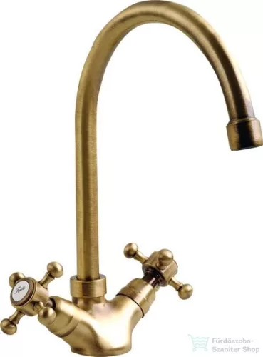 Sapho REITANO ANTEA Mosogató-csaptelep, mag. 27,5 cm, bronz 3096