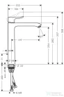 Hansgrohe METRIS magasított mosdócsaptelep króm 31082000
