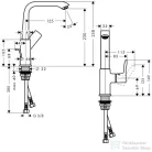 Hansgrohe METRIS egykaros mosdócsaptelep króm 31087