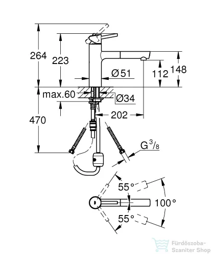 Grohe CONCETTO EGYKAROS MOSOGATÓCSAP 1/2? króm 31129001