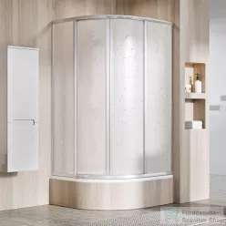   Ravak SUPERNOVA SKCP4-80 Sabina 80x80x170 cm-es negyedköríves tolóajtós zuhanykabin,Szatén+Pearl 31144VU0011