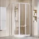 Ravak SUPERNOVA SKCP4-80 80x80x195 cm-es negyedköríves tolóajtós zuhanykabin,Fehér+Transparent 3114O102Z1
