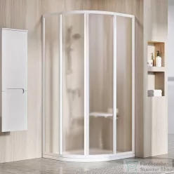   Ravak SUPERNOVA SKCP4-80 80x80x195 cm-es negyedköríves tolóajtós zuhanykabin,Fehér+Grape 3114O102ZG
