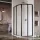 Ravak SUPERNOVA SKCP4-80 80x80x195 cm-es negyedköríves tolóajtós zuhanykabin,Fekete+Transparent 3114O302Z1