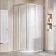 Ravak SUPERNOVA SKCP4-80 80x80x195 cm-es negyedköríves tolóajtós zuhanykabin,Szatén+Pearl 3114OU0211