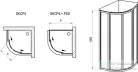 Ravak SUPERNOVA SKCP4-80 80x80x195 cm-es negyedköríves tolóajtós zuhanykabin,Szatén+Grape 3114OU02ZG